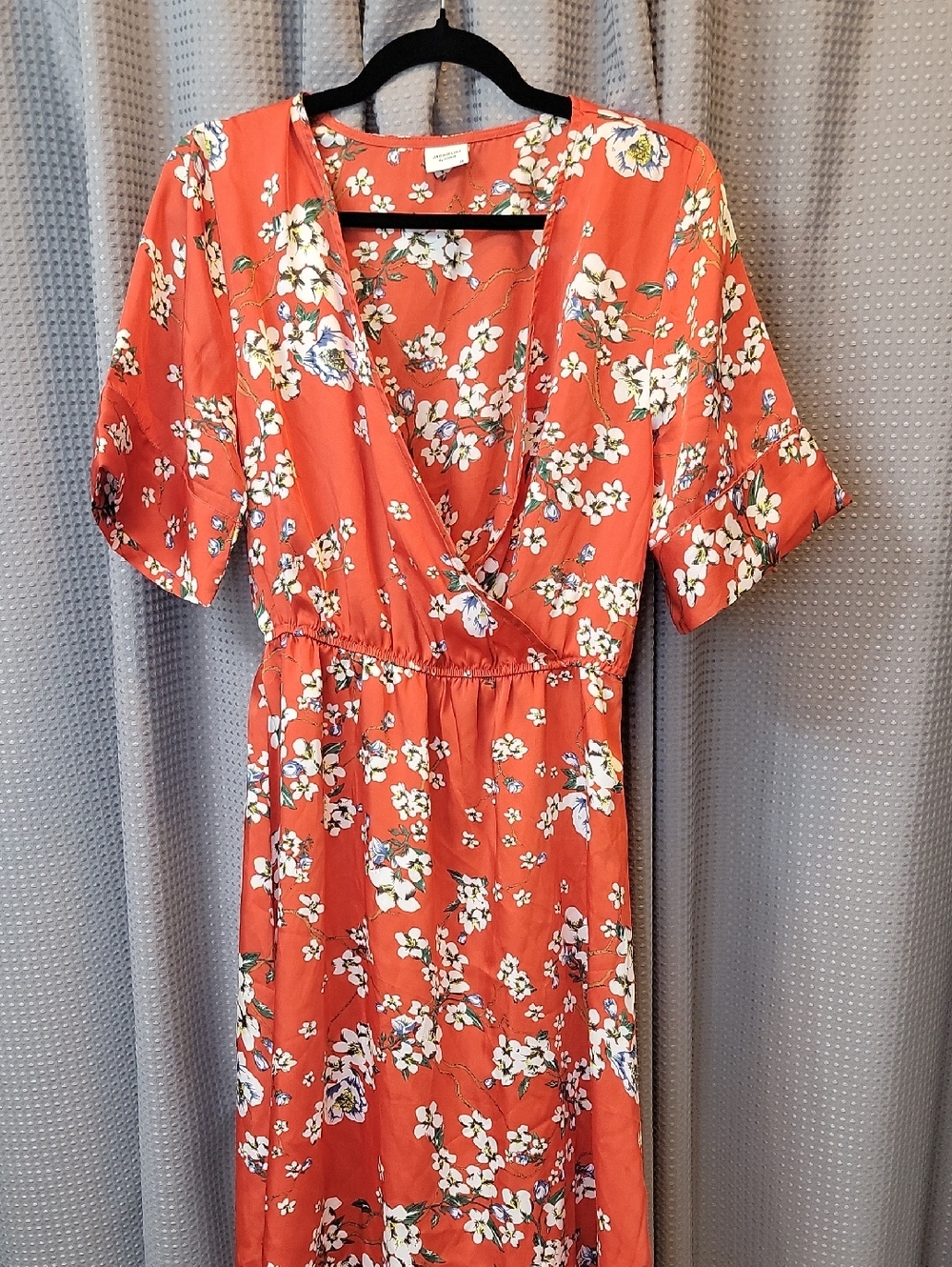 NWOT Jacqueline de Yong Cherry Blossom Faux Wrap Dress Size 38